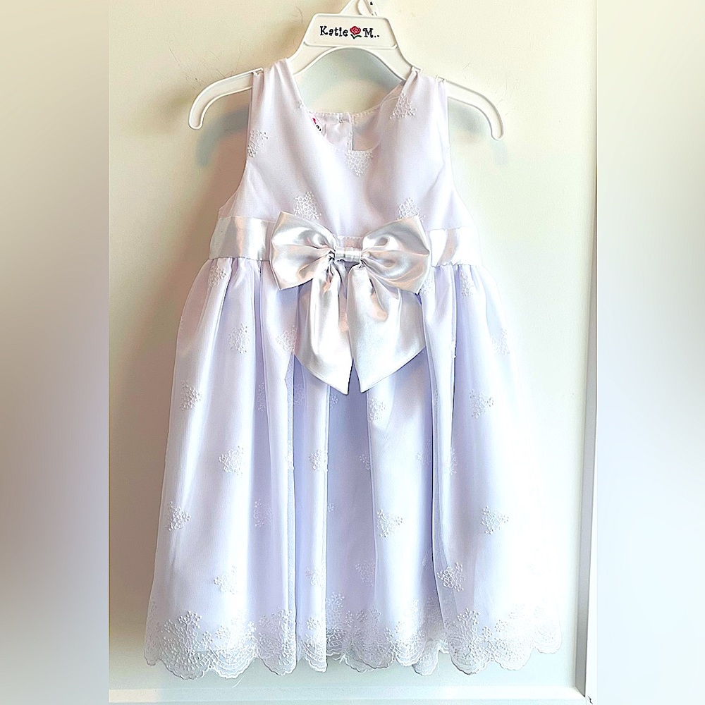 NWT Katie M Little Girl's Formal White Dress Size 4